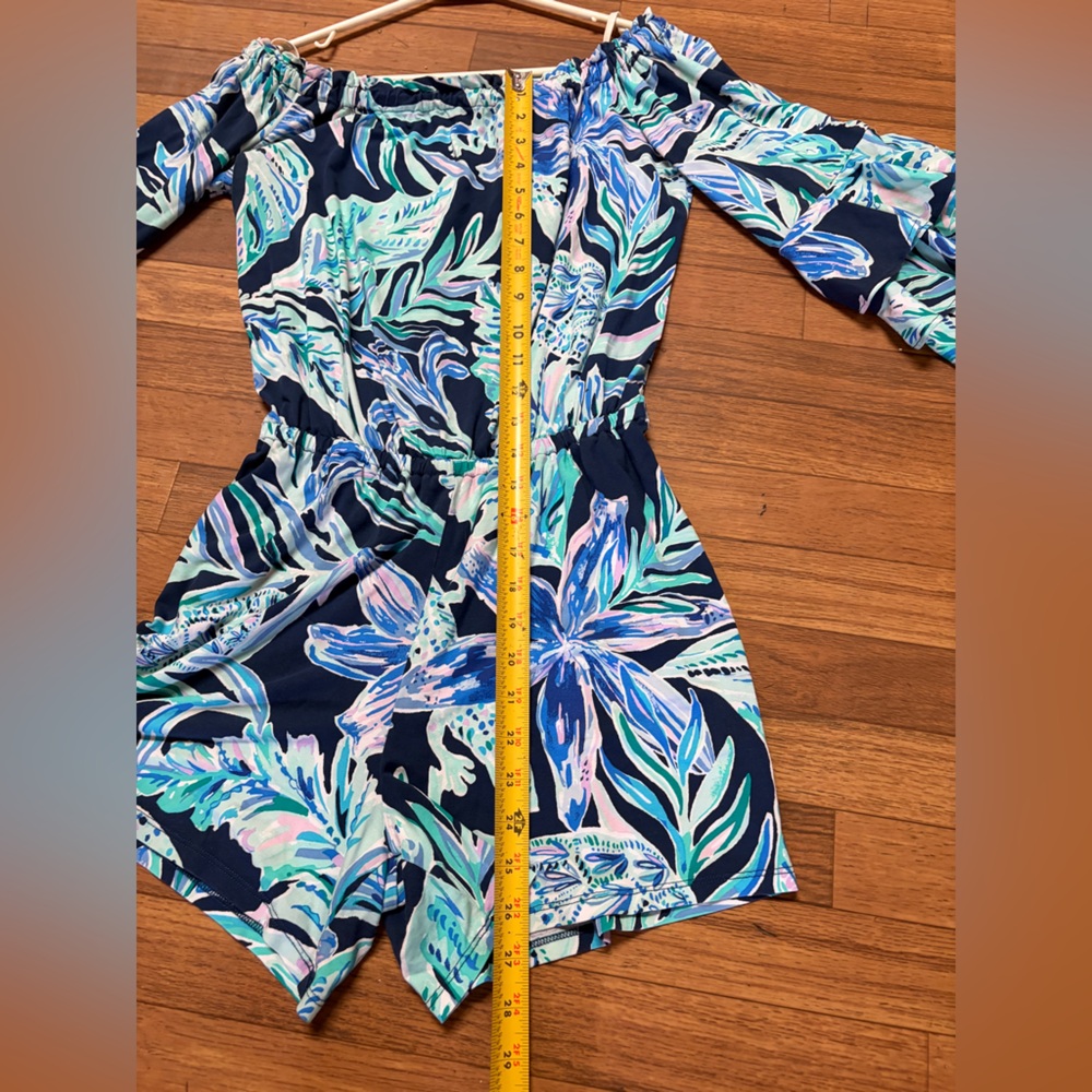 Lilly Pulitzer Calla Off The Shoulder Romper Size Women's Size XS Multicolor - Picture 3 of 7
